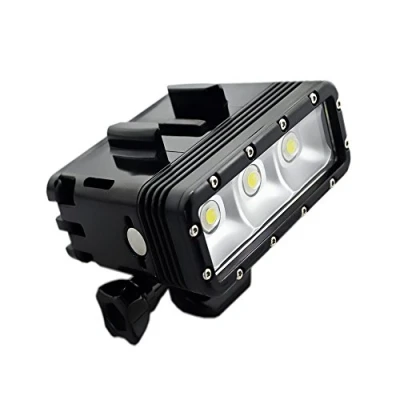 Immagine di Suptig luce di riempimento a LED con doppia batteria, ad alta potenza, impermeabile, dimmerabile, per immersione, compatibile GoPro Hero 13/Hero 12/ 11/Hero 10/Hero 9/8/7/6/5/4/3/3+ AKASO