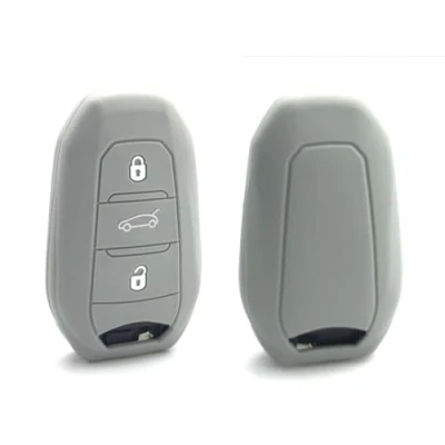 Immagine di Nordecco, custodia in silicone per chiave elettronica Fiat 600 600e elettrica 2024 2025 3 pulsanti Keyless Remote Fob (grigio)