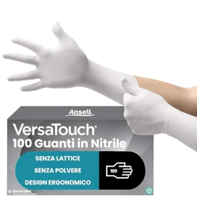 Immagine di Ansell VersaTouch 92205080 100 pz. Nitrile Guanto monouso Taglia (Guanti): M, 7.5, 8 EN 21420:2020