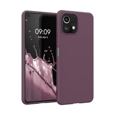 Immagine di kwmobile Custodia Compatibile con Xiaomi 11 Lite (5G) NE/Mi Cover Back Case per Smartphone in Silicone TPU Protezione Gommata Iris pallido