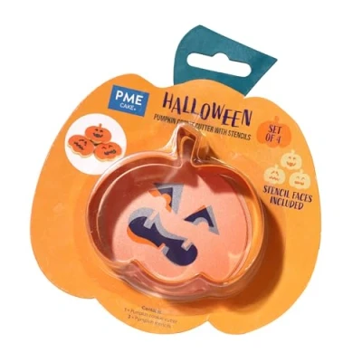 Immagine di PME Halloween Tagliabiscotti con Stencil Zucca