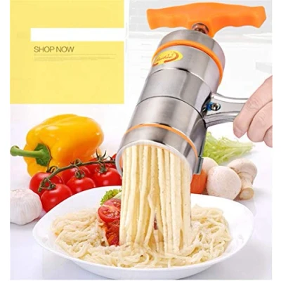 Immagine di MUUZONING Torchio per Pasta Macchina la Torchietto Stampo Passatelli Schiacciapatate Maker Manuale Noodles Pressa, Marmellata, Verdure e Frutta Juicer Manualmente con 6 Noodle Mould