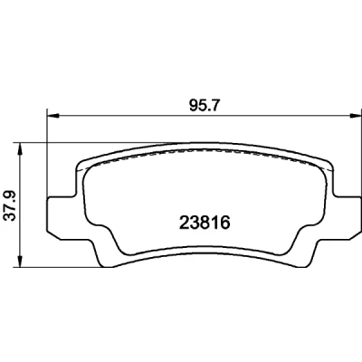 Immagine di HELLA 8DB 355 010 841 Kit pastiglie freno con segnalatore acustico usura accessori TOYOTA: Corolla IX Hatchback, Station Wagon