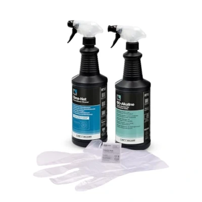 Immagine di Errecom Kit pulizia climatizzatori, include Clima Net 1L per unità interna e filtri, Bio Alkaline detergente alcalino con tensioattivi biodegradabili esterna, guanti