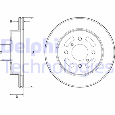 Immagine di DELPHI BG3941 Disco freno 257 17 4 ventilato Oleato non trattato senza cuscinetto ruota, anello sensore ABS SUZUKI: Ignis 2, I, III