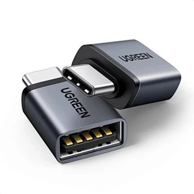 Immagine di UGREEN Adattatore USB a Tipo C 3.0 2 Pezzi OTG Maschio Femmina Compatibile con iPhone 16 Plus Pro Max MacBook Air iPad Redmi Galaxy S24 S23 S22 Note 20 (Nero)