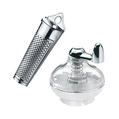 Immagine di Westmark 1 mulino per noce moscata + grattugia moscata, con area di stoccaggio, plastica/acciaio inossidabile, argento/trasparente, 695722E6