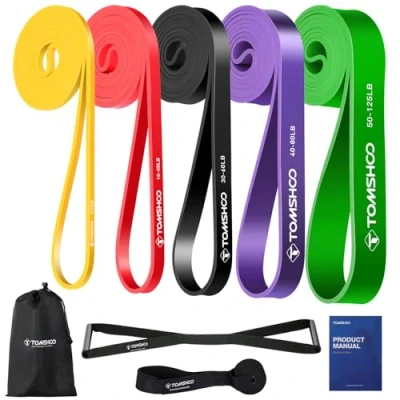 Immagine di TOMSHOO Elastiche Fitness, Banda Elastica, Bande di Resistenza Set