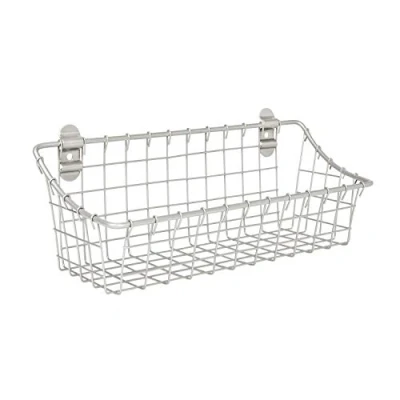 Immagine di Spectrum Diversified Cestino vintage per porta e parete, cucina, dispensa, bagno ingresso, piccolo, argento