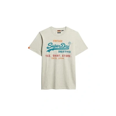 Immagine di Superdry Tshirt con stampa, Uomo, Taglia: Small, Quantico grey jaspe marl