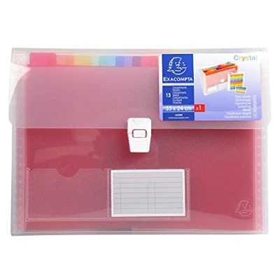 Immagine di Exacompta 55298E Classificatore, Bianco Trasparente, 33 x 25