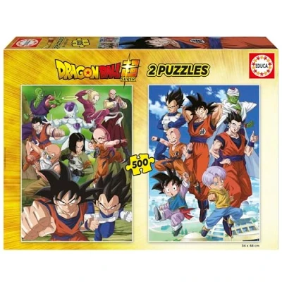 Immagine di Educa Poster Child Puzzle di 250 pezzi con una particolare forma esterna e grandi dimensioni: 100 x 70 cm Dragon Ball. Contiene la colla Fix (19965)