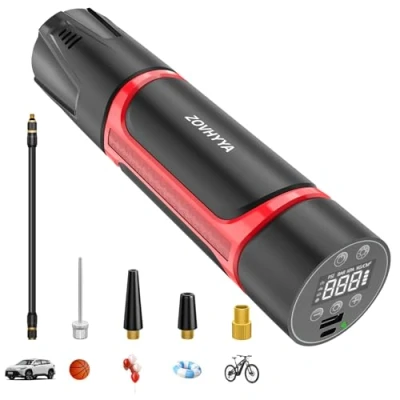Immagine di ZOVHYYA Compressori Portatili per Auto 150PSI 4500mAh Compressore Aria Portatile Mini Elettrica Ricaricabile USB C con Display Digitale Luce a LED Pneumatici