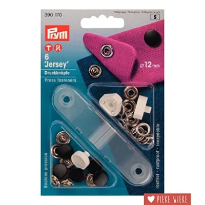 Immagine di Prym Bottoni A Pressione, Nero, 12 mm, 6 unità