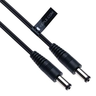 Immagine di Cavo di Prolunga Alimentazione CC DC 2.5mm / 5.5mm Jack Maschio a 3m Adattatore CCTV Connettore Compatibile con Security Camera, IP DVR Standalone, LED Strip Monitor (Nero)