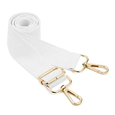 Immagine di Ampia cinghia di borse a tracolla, tracolla regolabile della borsa tela ricambio per la del crossbody (oro bianco)