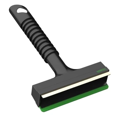 Immagine di AUPROTEC Raschietto per Ghiaccio con Lama di Ottone Manico Antiscivolo e Lamina Gomma A 13 Nero Verde