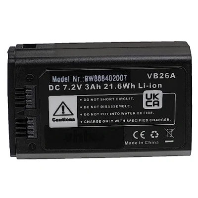Immagine di vhbw batteria sostituisce Godox VB26, VB26A per flash fotocamera (3000mAh, 7,2V, Li Ion)