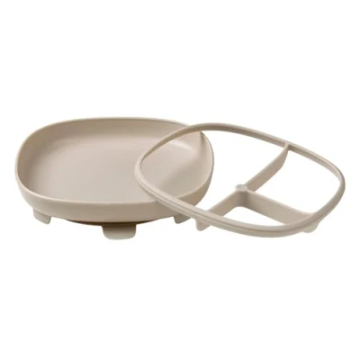 Immagine di b.box 2 in 1 suction plate Strong base Removable divider to age up Grows with your child Curved sides for easy scooping Dishwasher Safe From 6m+