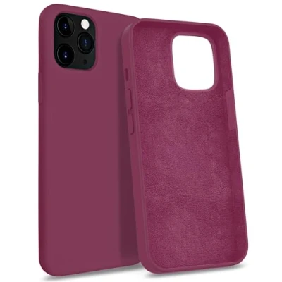 Immagine di MyGadget Custodia per iPhone 11 Pro Max Hardcase con Strato Microfibra &amp; Cover Silicone Resistente Protezione Antigraffio Antiurto Bordeaux