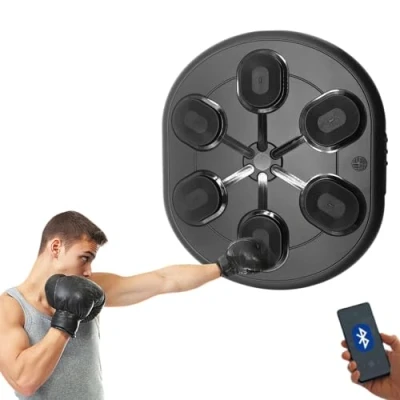 Immagine di MAGIC SELECT Macchina da Boxe Musicale, Attrezzatura Allenamento per a Parete in PU, Pad LED, Bluetooth, Luci al Ritmo della Musica. (2 Mode, 60x52x8 cm)