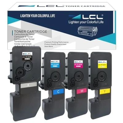 Immagine di LCL TK 5230 TK5230 Cartucce di Toner Compatibile per Kyocera 5230K 5230C 5230M 5230Y Compatible Ecosys P5021 P5021cdn P5021cdw M5521 M5521cdn M5521cdw(KCMY,4 Pack)