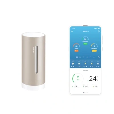 Immagine di Netatmo Modulo Aggiuntivo per la Stazione Meteo Netatmo, Monitoraggio della temperatura, dell’umidità e qualità dell’aria (CO2), NIM S WW, Sand