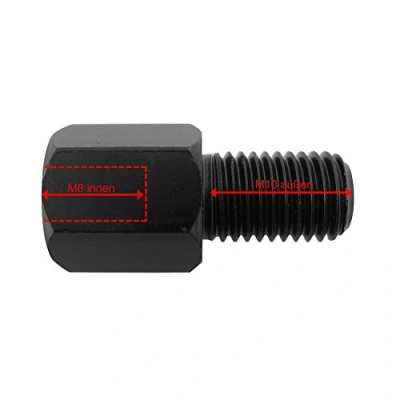 Immagine di Area1 adattatore per specchietto retrovisore M8 su M10, filettcompatibile con a destra moto (1 pezzo), (M8 M10 destra)