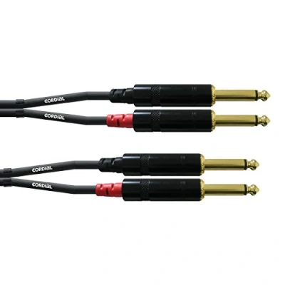 Immagine di Cordial CFU 1,5 PP Audio Cavo adattatore [2x Spina jack da 6.3 mm 2x mm] 1.50 m Nero