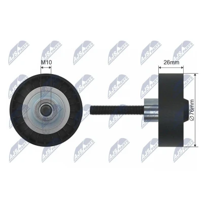 Immagine di NTY RNK VW 002 Galoppino/Guidacinghia, Cinghia trapezoidale 76mm