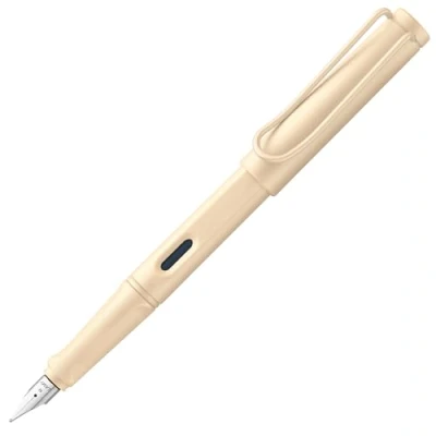 Immagine di Lamy Safari Penna stilografica moderna 020, in plastica resistente, con manico ergonomico e molla acciaio, larghezza punto, M, cartuccia d&#039;inchiostro T 10, colore: Blu