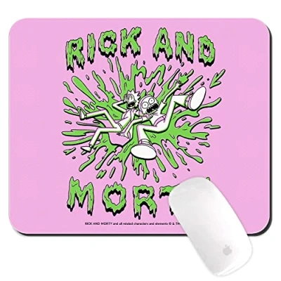 Immagine di ERT GROUP tappetino per mouse Rick and Morty originale e con licenza ufficiale PC, motivo 024 rosa, computer, antiscivolo, 225 mm x 189