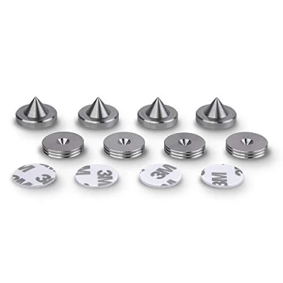 Immagine di PrecisionGeek Acciaio inossidabile 20mm Spike/Cono absorber per altoparlanti vite + piedino 4 pz