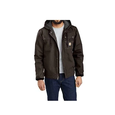 Immagine di Carhartt Men&#039;s Bartlett Jacket (Regular and Big &amp; Tall Sizes), Dark Brown, 2X Large