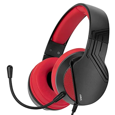Immagine di NITHO JANUS Cuffie Gaming per PC, PS4, PS5, Xbox One, Series X/S, Mobile, Tablet, da Gioco Over Ear con Microfono Rimovibile, Jack Audio 3.5 mm, Driver 40 Multipiattaforma Rosso