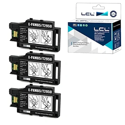 Immagine di LCL T295000 C13T295000 T2950 PXMB5 Scatola di manutenzione Compatibile con Epson WorkForce WF 100 110 100W (3 Pack Nero)