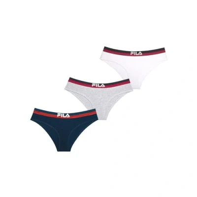 Immagine di FILA Mutande Donna cotone, Intimo Donna, comoda e morbida, set di 3, Nero, Bianco, Grigio, Taglie L