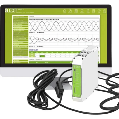 Immagine di econ solutions sens3PRO 3000A Analizzatore di rete 3 fasi con funzione logger