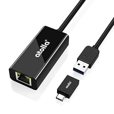 Immagine di Adattatore USB 3.0 Ethernet, atolla Rete 1000 Mbps Gigabit Lan RJ45, Supporta Nintendo Switch, MacBook Pro/Air, iPad Pro, Surface Book, Huawei Matebook, ChromeBook