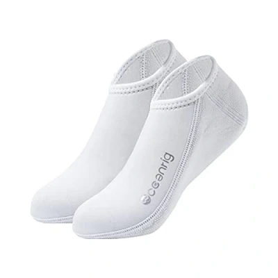 Immagine di nitescuba Calzini in Neoprene 2.5mm,Immersioni per Uomini e Donne a Pinna,Calze Antiscivolo Impermeabili Immersioni, Surf Altri Sport Acquatici,Bianco,M