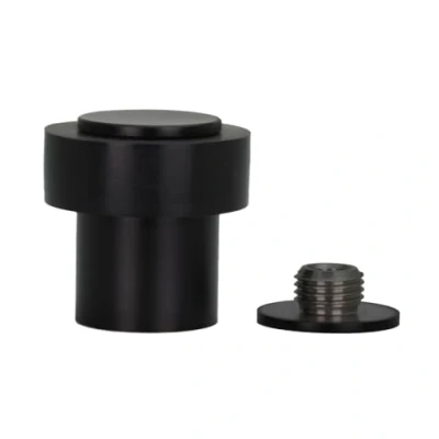 Immagine di EVI Herrajes Fermaporta acciaio inossidabile 24 x 35 mm Base filettata avvitata laccato nero Include vite + tassello di fissaggio mod. I 199/24X35 CBNG