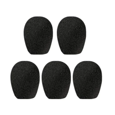 Immagine di 5 coperture per microfono antivento cuffie e microfono, riduzione del rumore in schiuma, copertura spugna