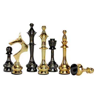 Immagine di StonKraft Pezzi degli Scacchi in Ottone pedine di Monete Figurine 2.5&quot; Sleek Argento