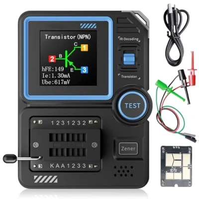 Immagine di LCR P1 tester transistor con display a colori, condensatore diodi, misuratore di resistenza ESR, contatore LCR, multifunzione NPN PNP MOSFET IR