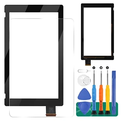 Immagine di per Nintendo Switch Touch Screen Sostituzione HAC 001 ( 01) Sensore Digitizer V2 Pannello Vetro Parti di Riparazione Kit (V2 Screen)