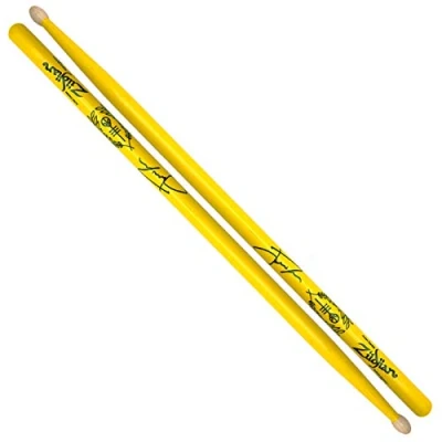 Immagine di Zildjian Artist Series Bacchette in legno di noce americano Josh Dun&quot;Trench&quot;, punta legno, colore: giallo