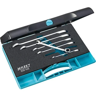 Immagine di Hazet 606N/6 Kit chiavi combinate a cricchetto 6 parti 8 19 mm