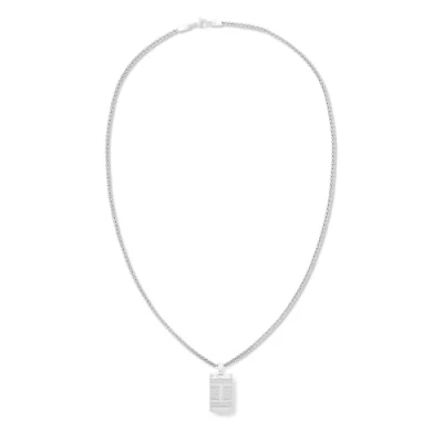 Immagine di Tommy Hilfiger Texture FLAG DOG TAG Collana silvercoloured, Uomo, Taglia: One Size, Silver coloured