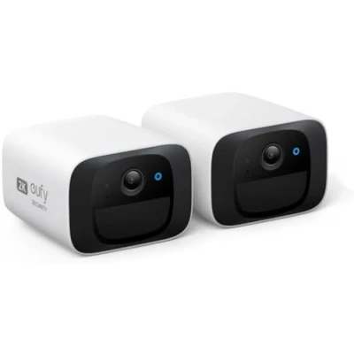 Immagine di eufy Security SoloCam C210, telecamera wi fi esterno, wifi esterno senza fili, risoluzione 2K, IP67, nessun canone mensile, HomeBase non richiesto, 2 Pack (Ricondizionato)