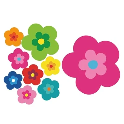 Immagine di tradercat Pril Set di 8 adesivi per auto con fiori in stile retrò, ogni superficie liscia, ideali la vostra auto, prilfiori, colore: rosa